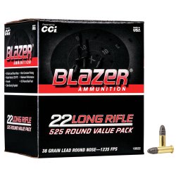 Blazer® Rimfire Ammo 22 LR Lead RN 38gr 525/Box