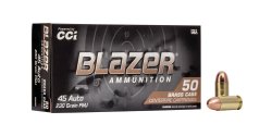 Blazer® Brass Ammo 45 Auto FMJ 230gr 50/Box