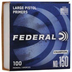 Federal Champion Centerfire Large Pistol Primer .150 Clam 1000/Box