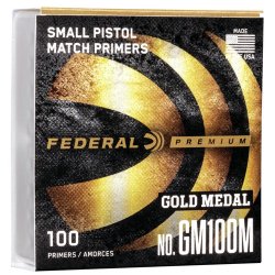Federal Gold Medal Centerfire Small Pistol Primer Clam 1000/Box