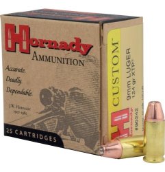Hornady Custom™ Pistol Ammunition 9mm Luger XTP® 25/Box