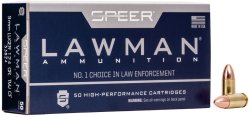 Speer Lawman CleanFire Ammo 9mm Luger TMJ 124gr 50/Box
